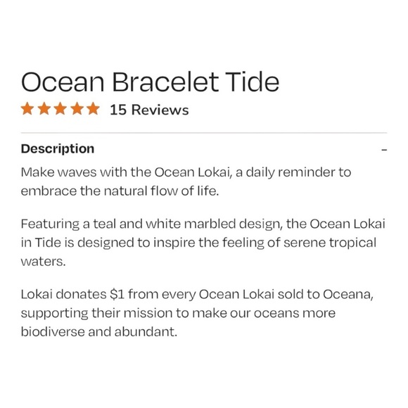 LOKAI XL Unisex Ocean Tide Bracelet NWT - Picture 6 of 14